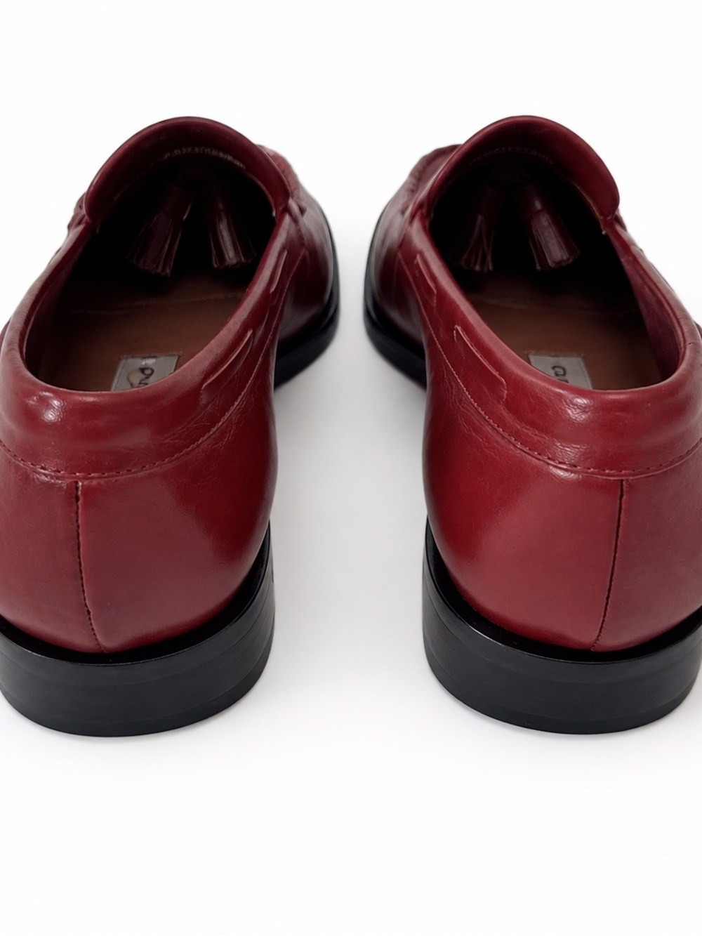 Etienne Aigner Womenâs 9M Burgundy Leather Tassel Loafers - Picture 5 of 8
